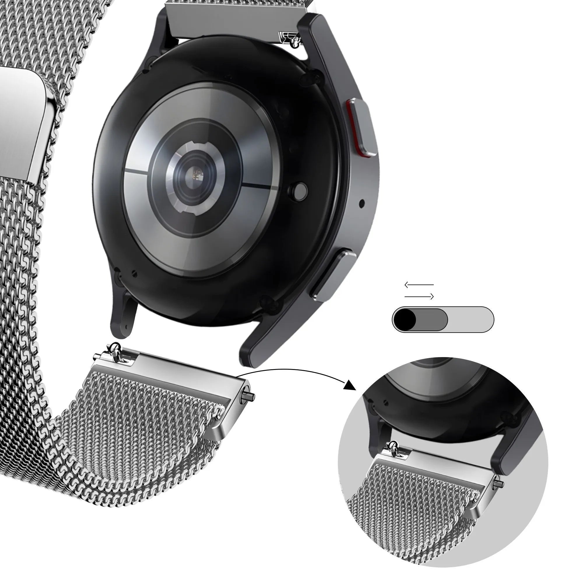 Bandz Correa milanesa Loop Gard Pro Health Smartwatch 3 - 41mm (plata)