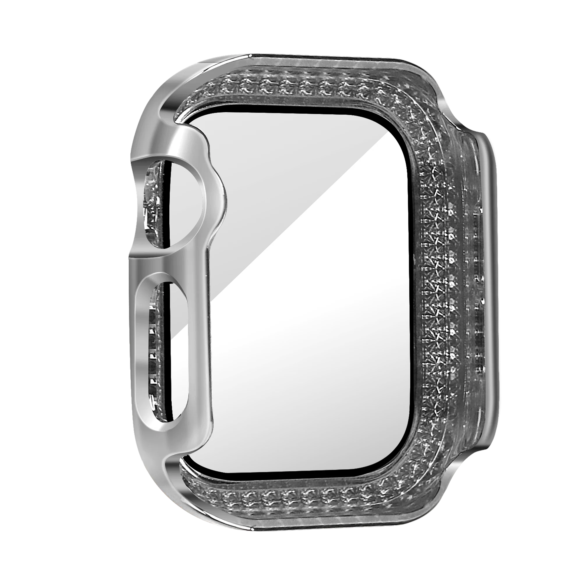 Bandz Apple Watch 10/11 - 42mm Diamond Case with Glass (Silver)