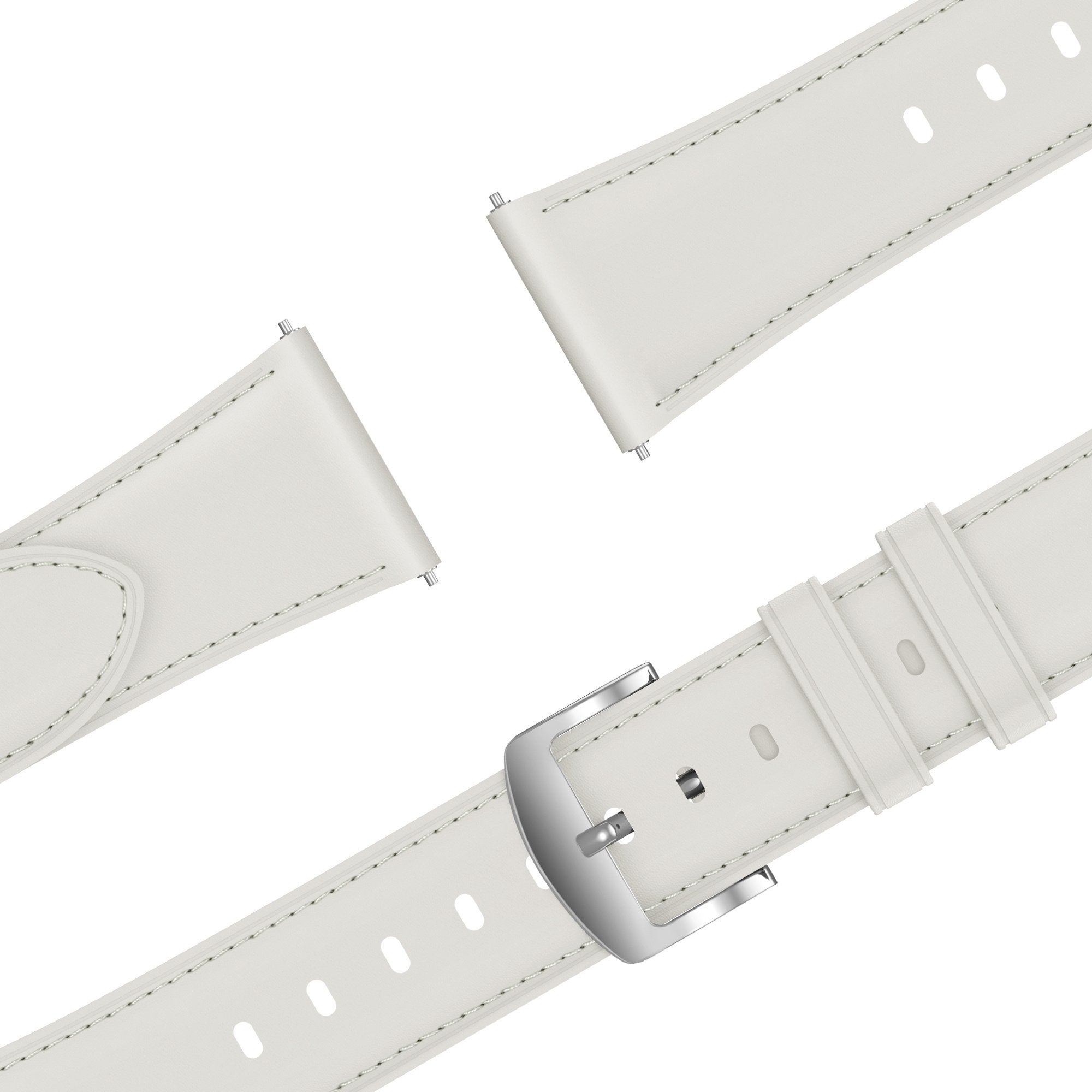 Bandz Correa cuero 'Easy Fit' Whitings ScanWatch Light (blanco)