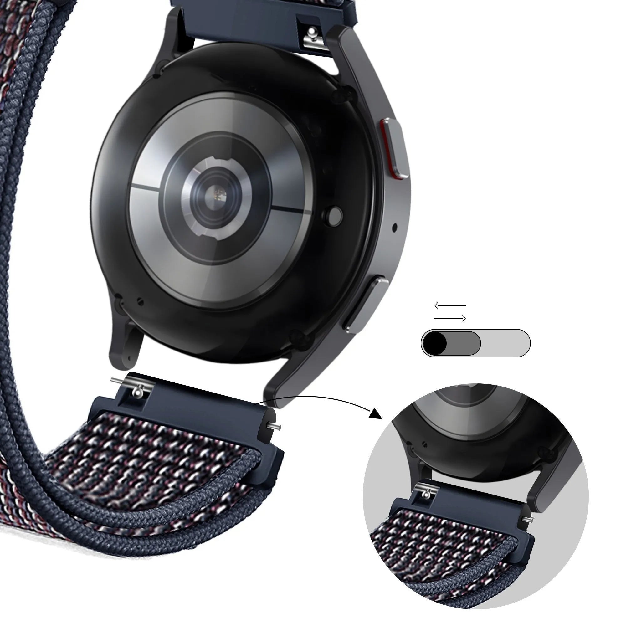 Bandz Correa nylon loop Oppo Watch X2 (indigo azul)