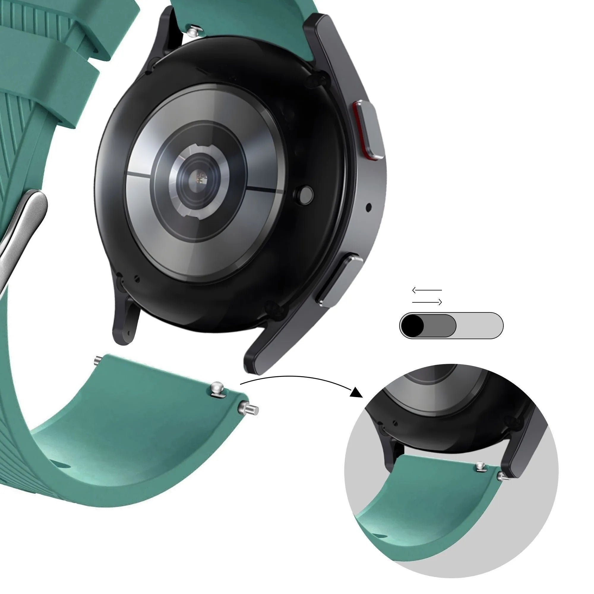 Bandz Correa silicona 'Deluxe' Coros Pace 3 (verde pino)
