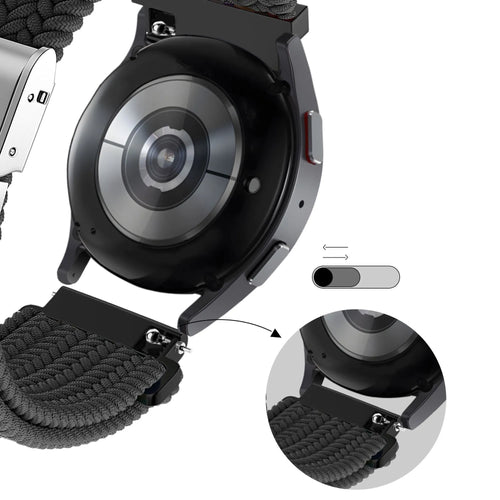 Bandz Correa nylon tejida Levowatch Edgy (negro)