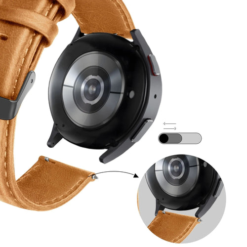 Bandz Correa cuero 'Classic' Pebble Round 2 - 20mm (marrón)
