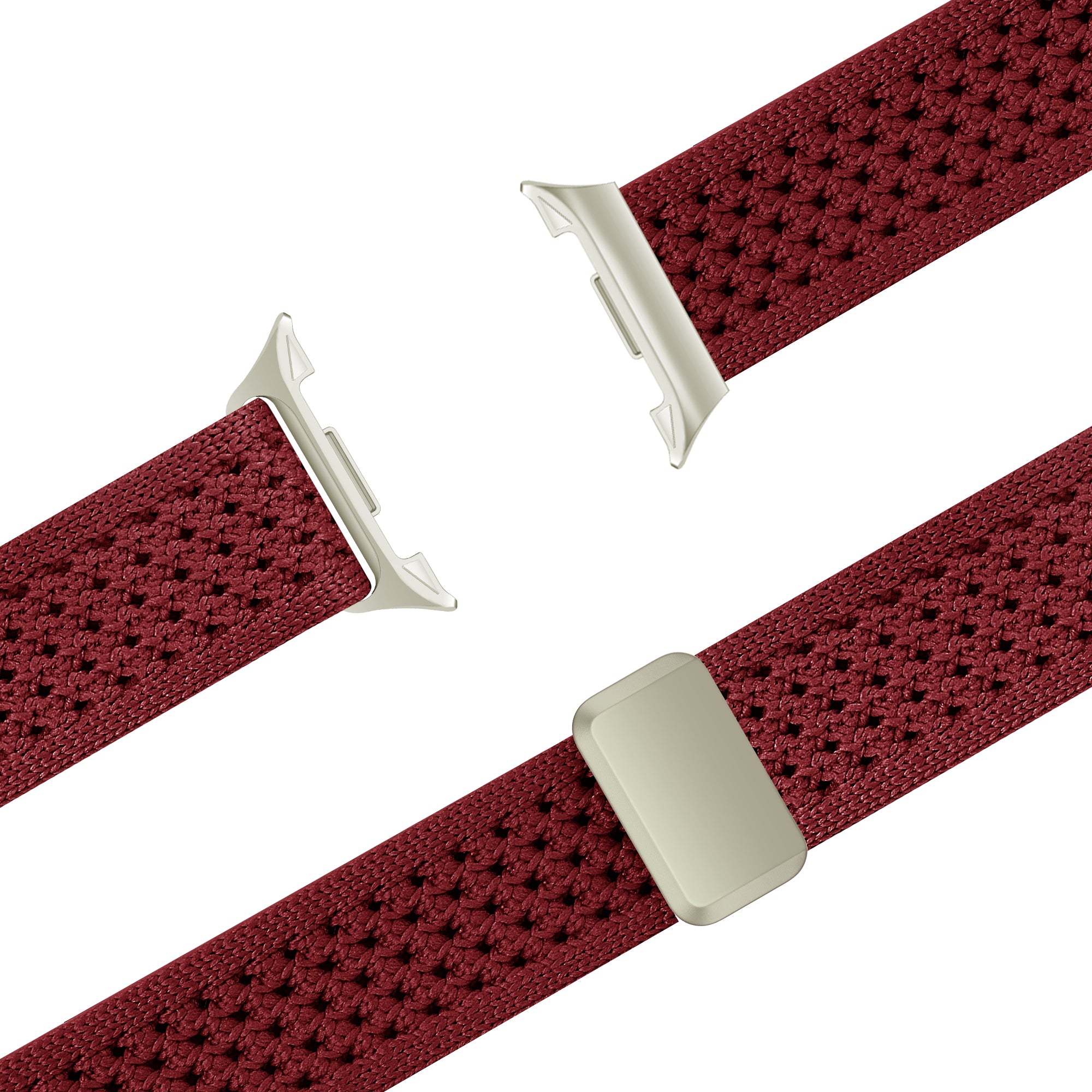 Bandz Samsung Galaxy Watch 8 Classic Vintage Nylon Strap (Wine Red)