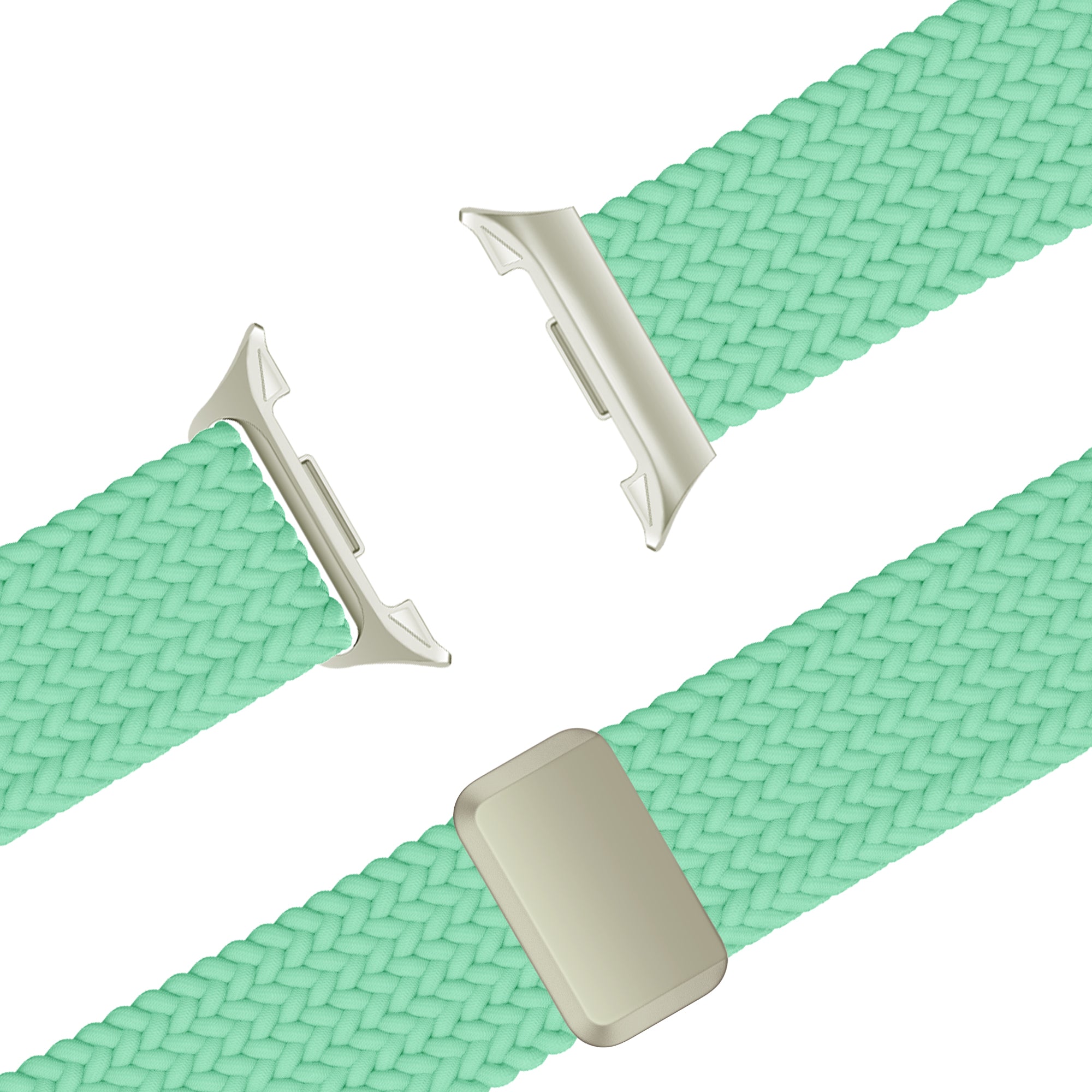 Bandz Samsung Galaxy Watch 8 Classic Magnetic Braided Strap (Mint Green)