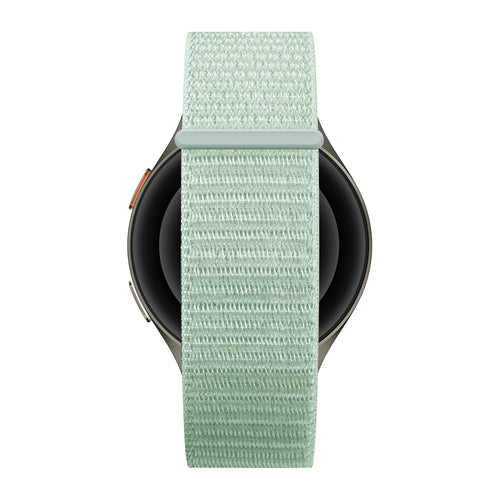 Bandz Samsung Galaxy Watch 7 - 44mm Nylon Strap 'Easy Fit' (Light Green)