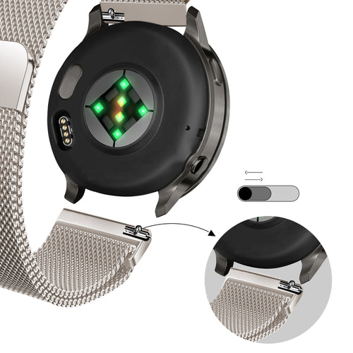 Bandz Correa milanesa Loop Garmin Vivoactive 4s (blanco estrella)