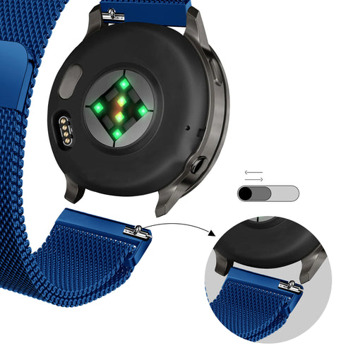 Bandz Garmin Forerunner 170 Milanese Loop Strap (Blue)