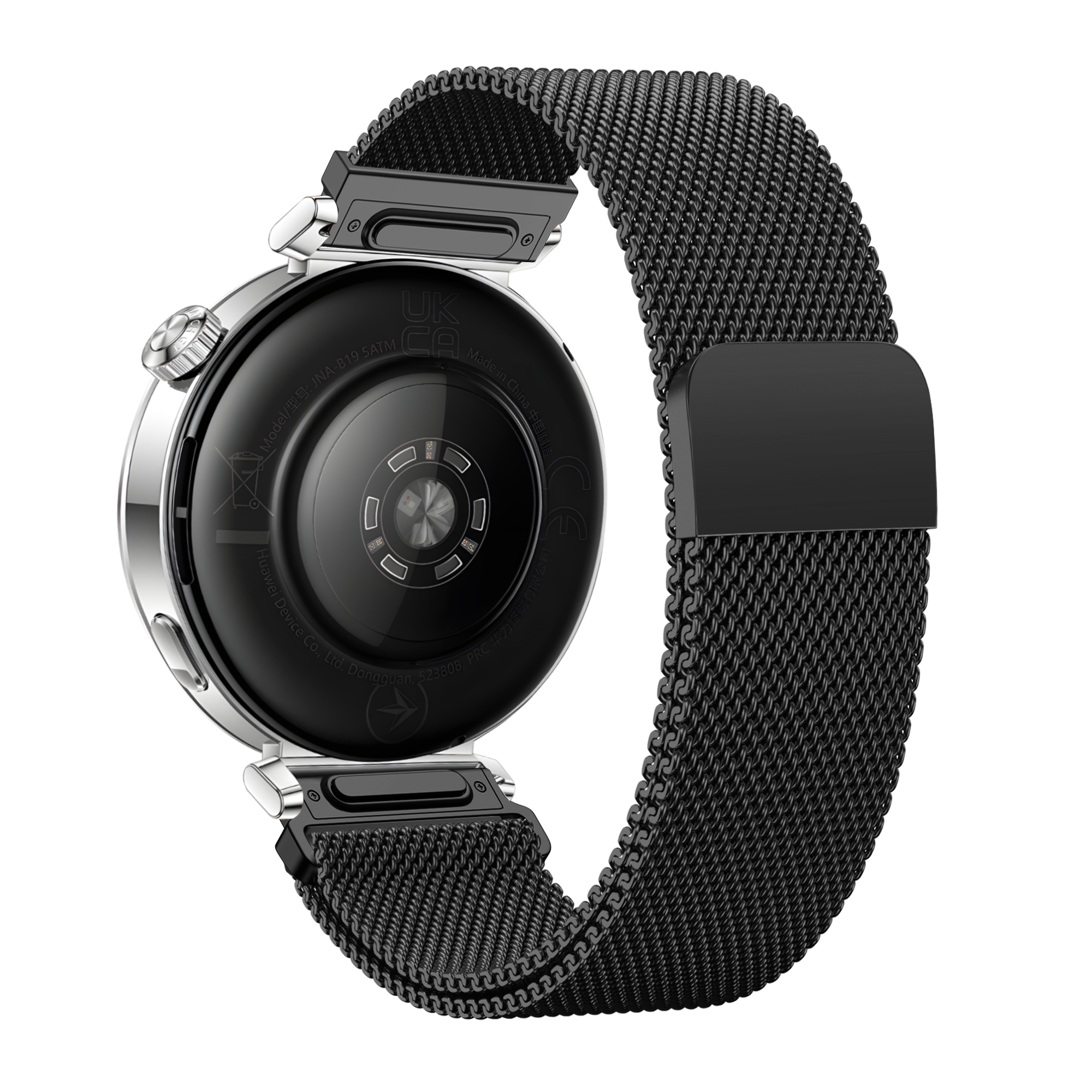 Bandz Withings Steel HR - 36mm Milanese Strap 'Easy fit' (Black)