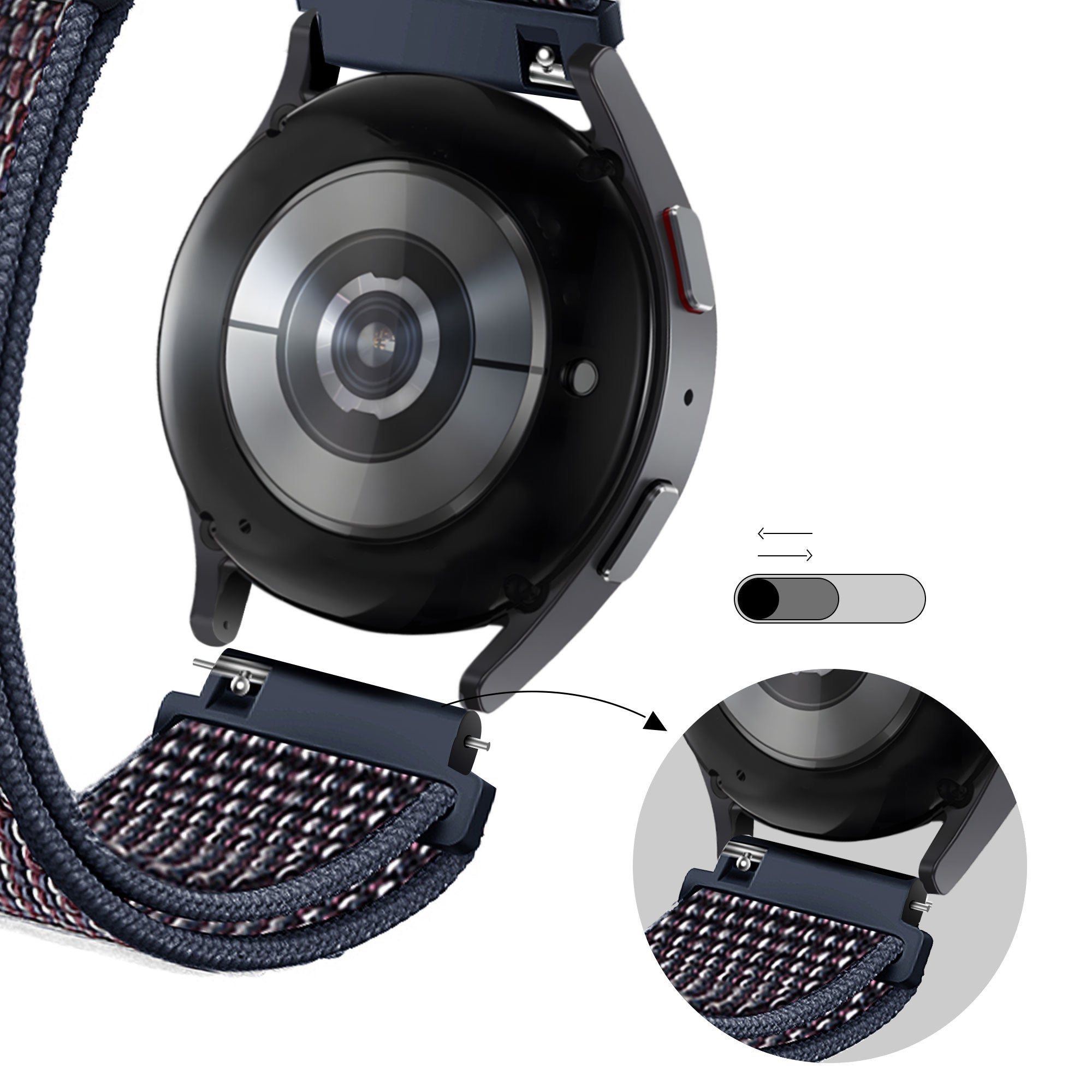 Bandz Correa nylon Loop Garmin Approach S40 (indigo azul)