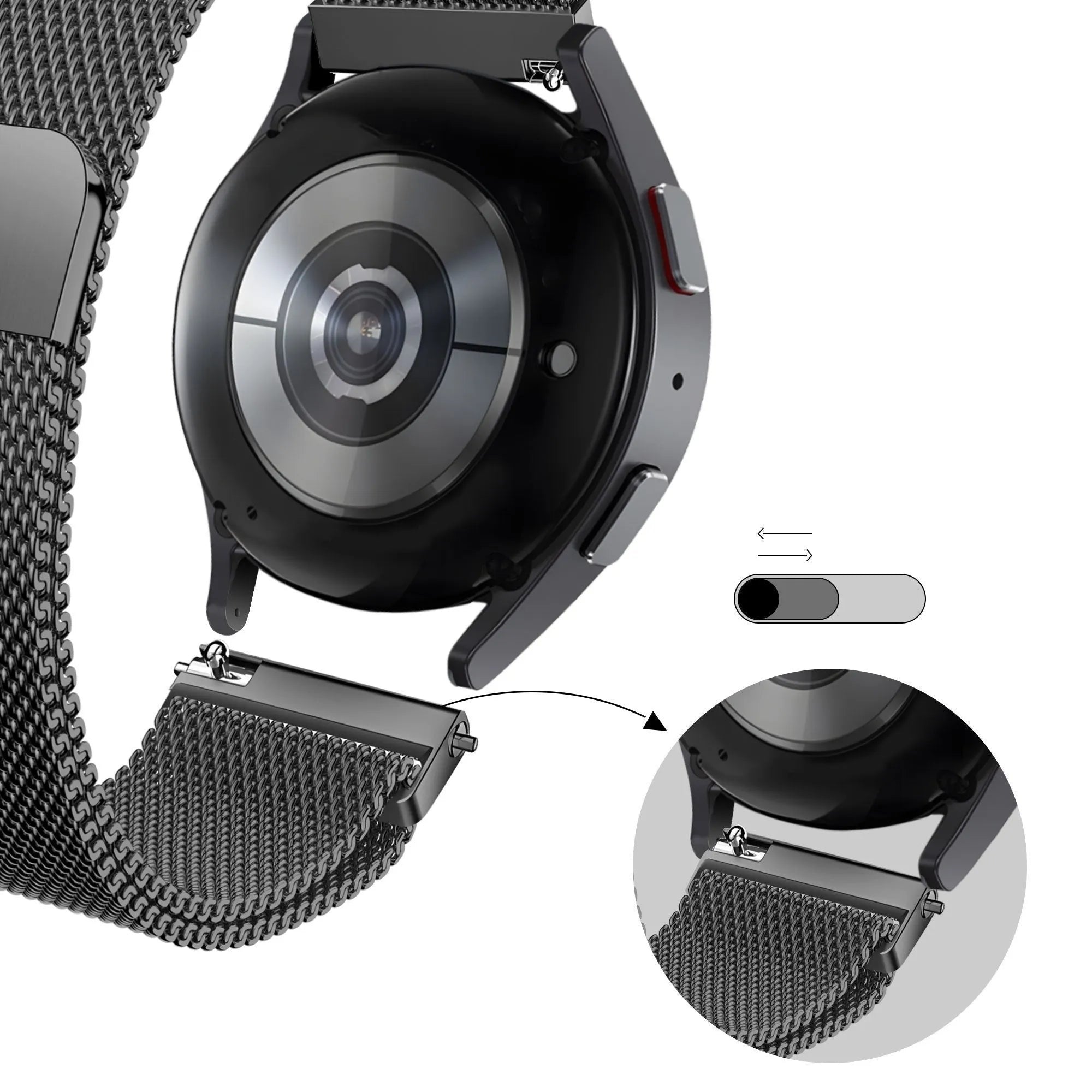Bandz Coros Apex 2 Milanese Loop Strap (Black)