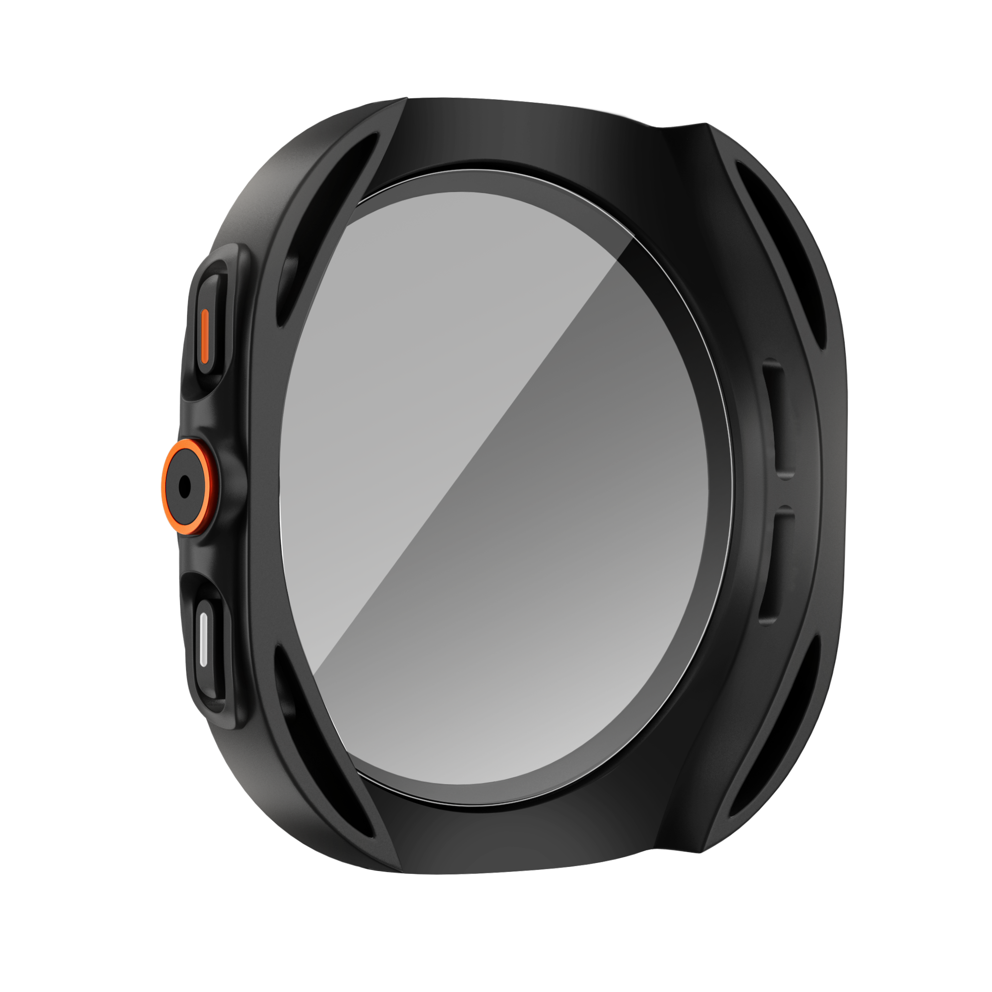 Bandz Samsung Galaxy Watch 7 - 44mm Square PC Case with Glass (Black)