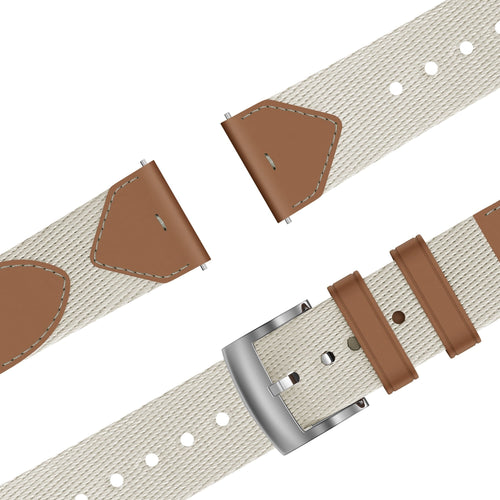 Bandz ICE Smart 3.0 Round 1.20 Leather Hybrid Strap 'Easy fit' (Beige/Brown)