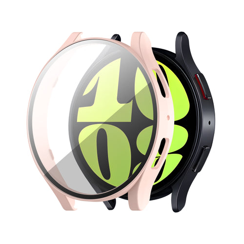 Funda rígida de PC con vidrio para Samsung Galaxy Watch 6 de 40 mm