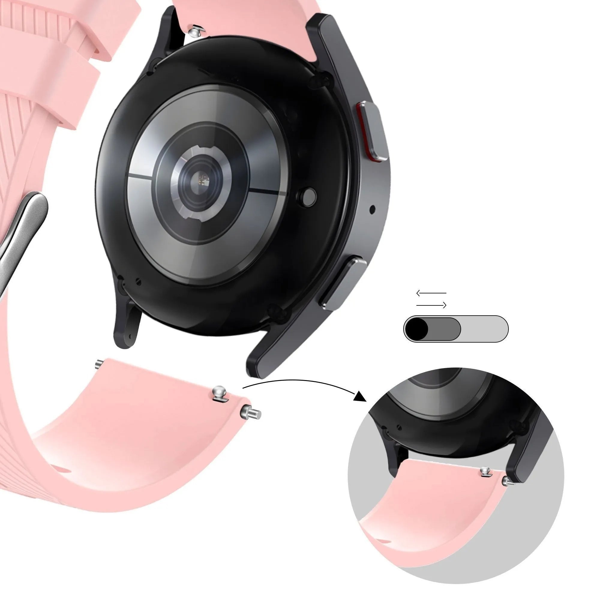 Bandz Correa silicona 'Deluxe' Coros Apex 4 - 42mm (rosa)