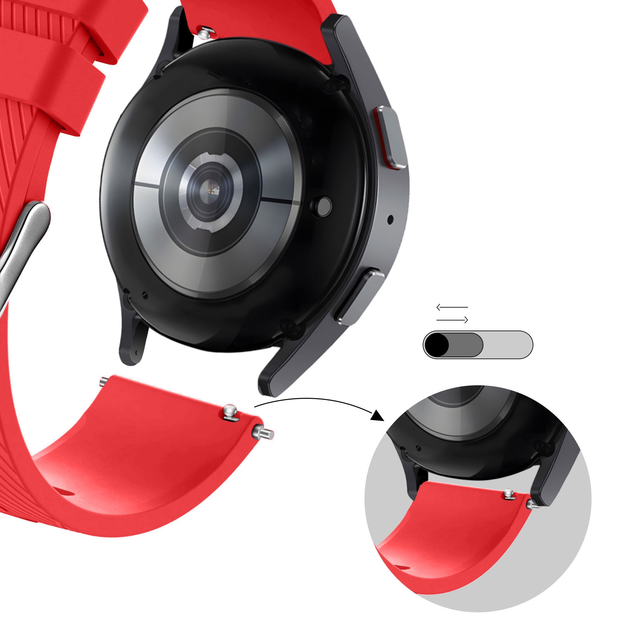 Bandz CMF Watch Pro 2 Silicone Strap 'Deluxe' (Red)