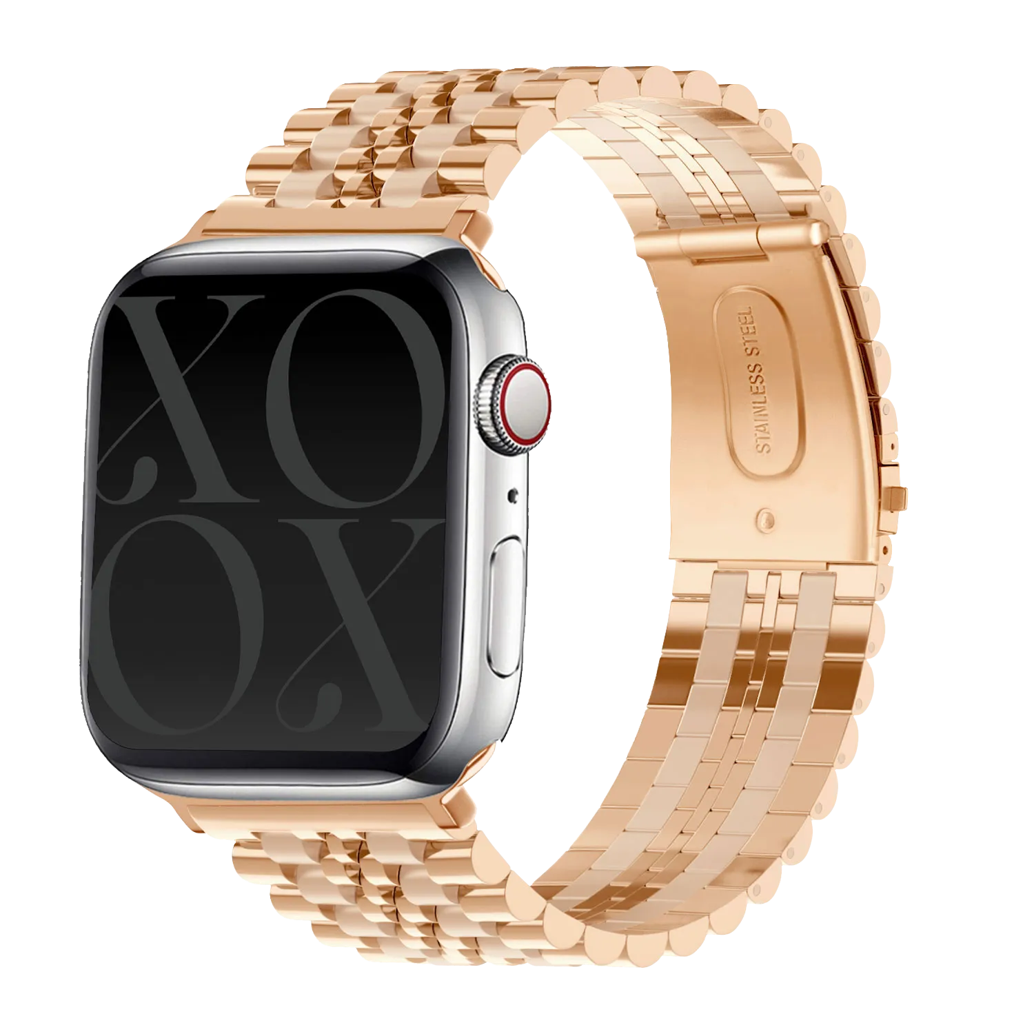 Correa acero xoxo Wildhearts Apple Watch (rosado/dorado)