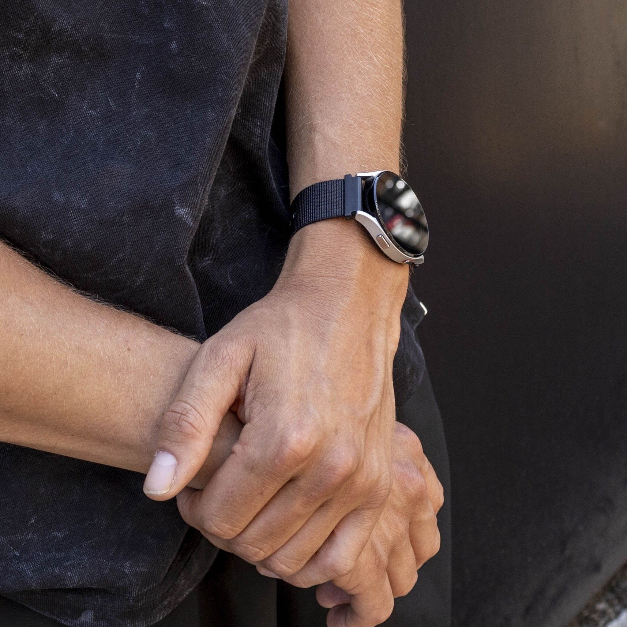 BALR Amazfit Bip U (Pro) Nylon Strap with Buckle (Black)