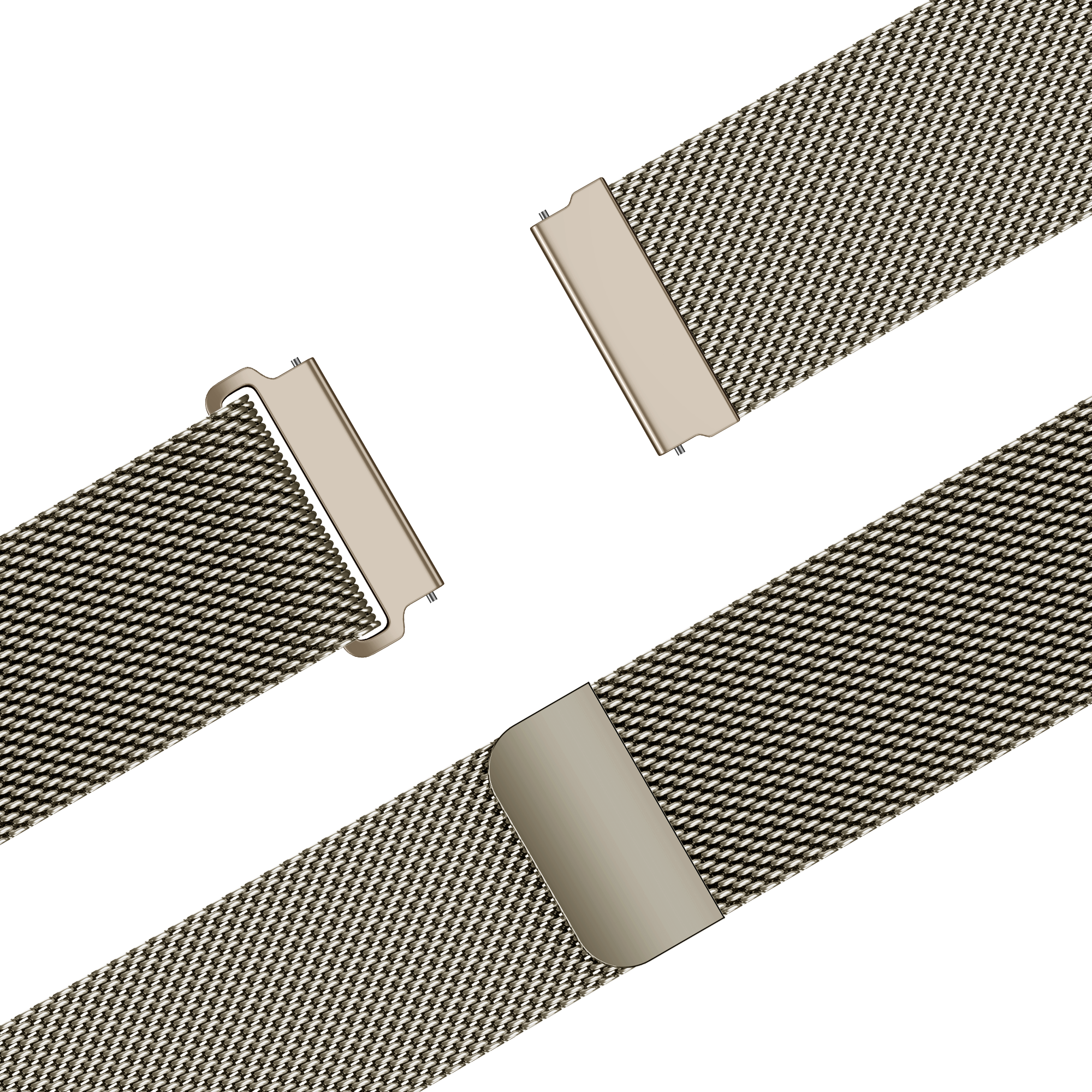 Bandz Withings ScanWatch 2 - 38mm Milanese Strap 'Easy fit' (Starlight)