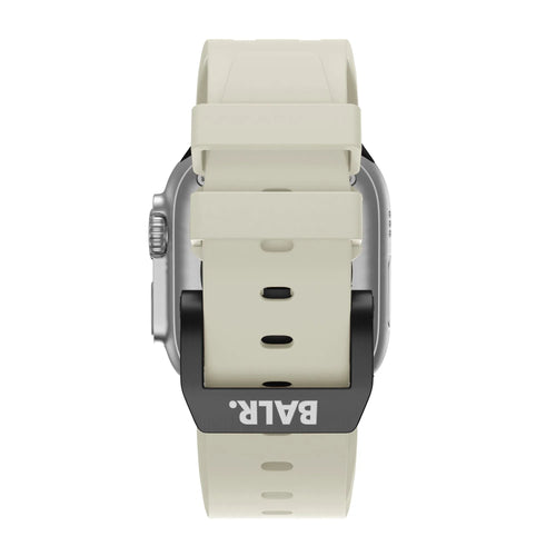 BALR. Apple Watch Ultra Liquid Silicone Strap (Beige/Black)