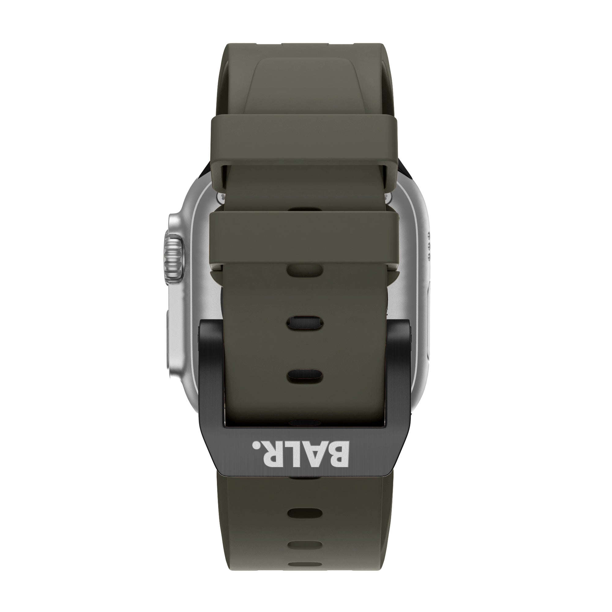 BALR. Apple Watch Ultra Liquid Silicone Strap (Brown/Black)