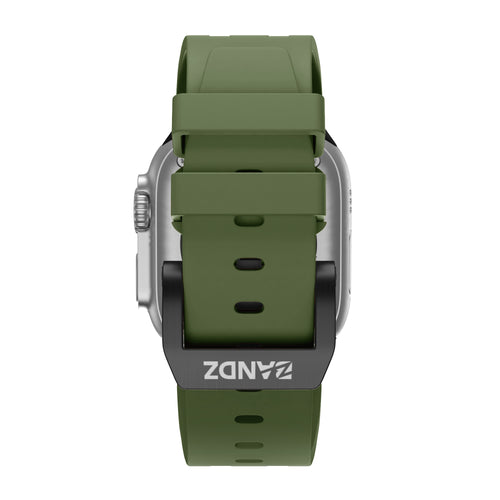 Bandz Correa silicona 'Luxe Liquid' Apple Watch Ultra (verde/negro)