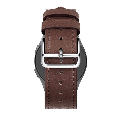 Bandz Correa cuero 'Deluxe' Oozoo Smartwatch 20mm (marrón)