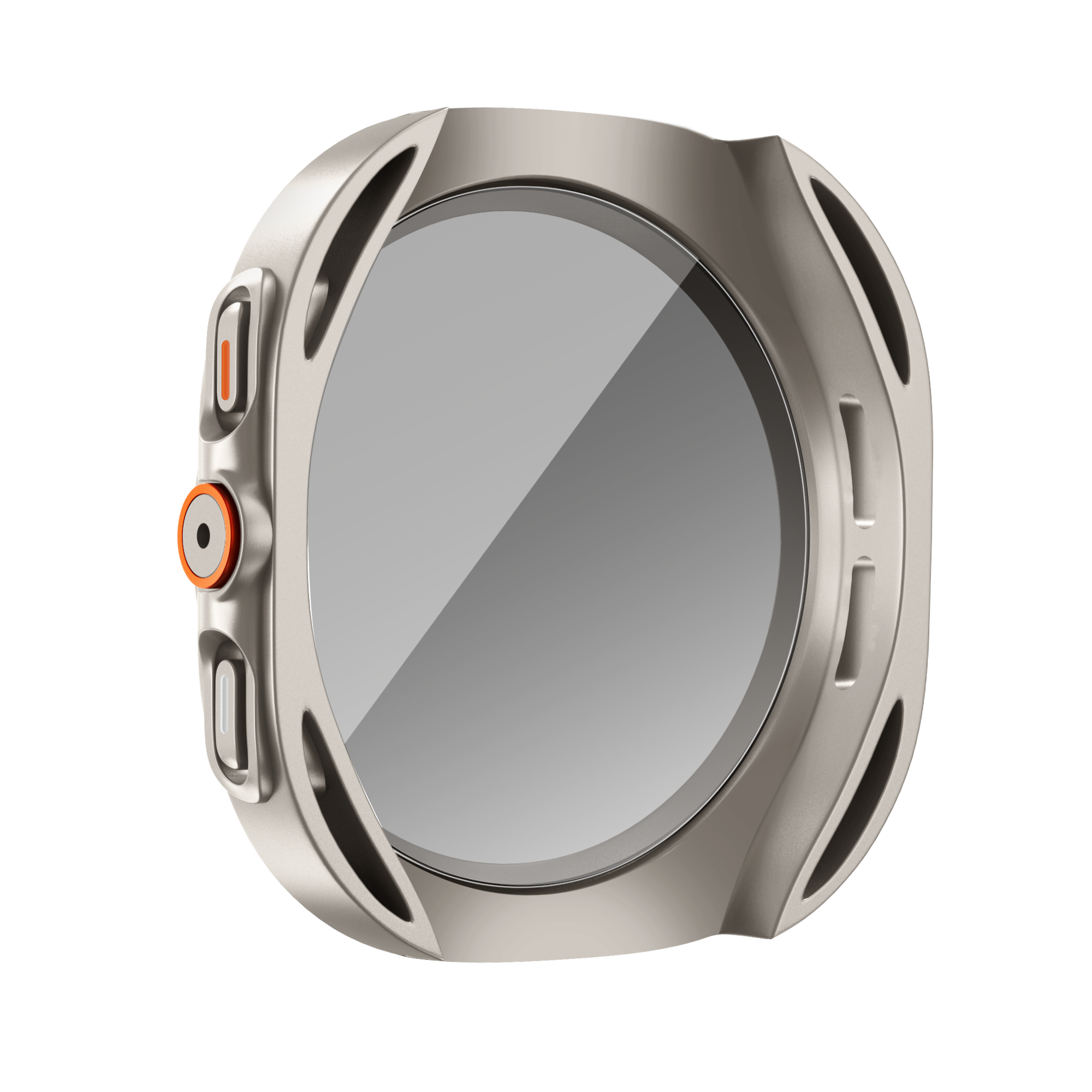 Bandz Samsung Galaxy Watch 7 - 44mm Square PC Case with Glass (Titanium)