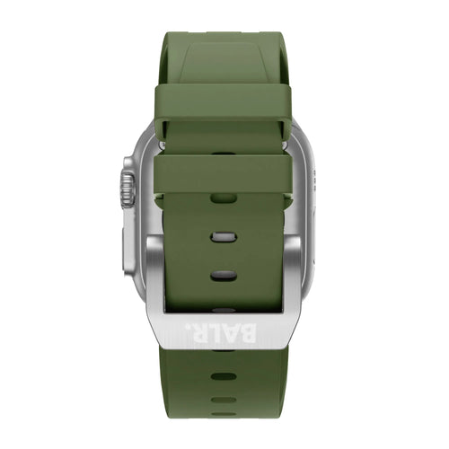 BALR. Correa de silicona Apple Watch Ultra Liquid (verde/plata)