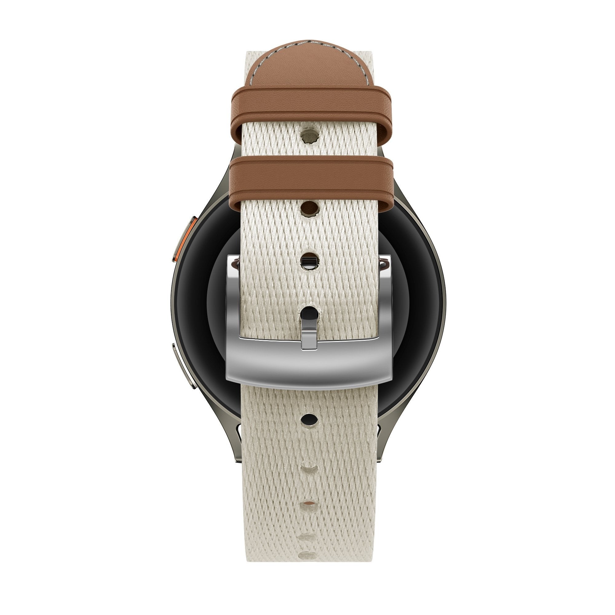Bandz Withings ScanWatch Light Leather Hybrid Strap 'Easy Fit' (Beige/Brown)