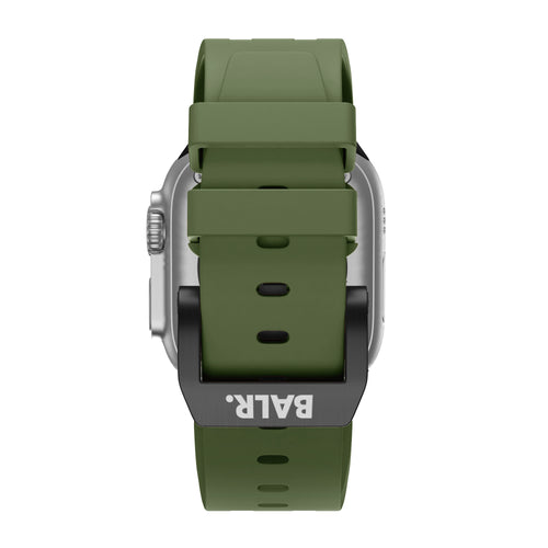 BALR. Correa de silicona Apple Watch Ultra Liquid (verde/negro)