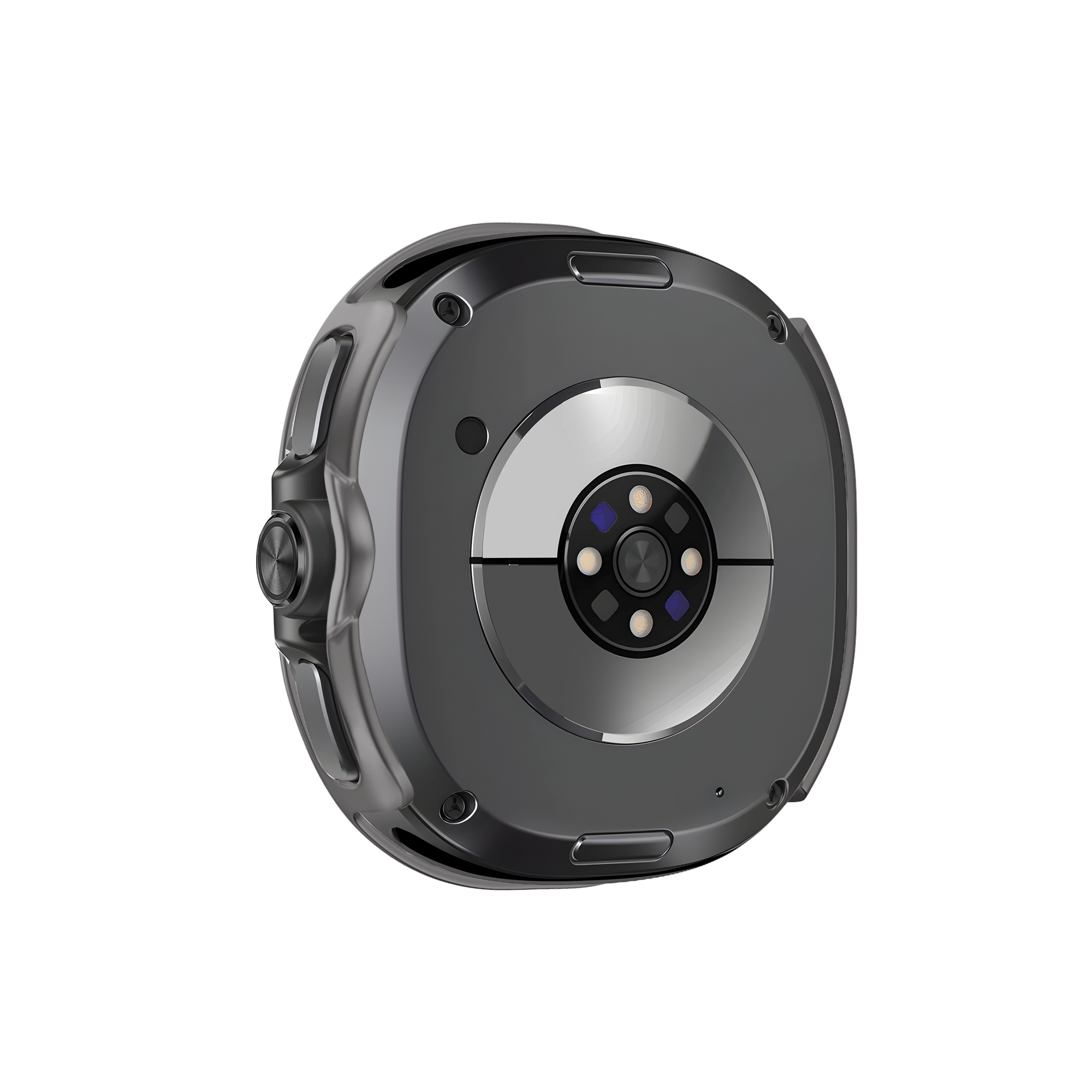 Bandz Samsung Galaxy Watch 8 Classic Bezel Cover with Glass (Titanium Grey/Orange)