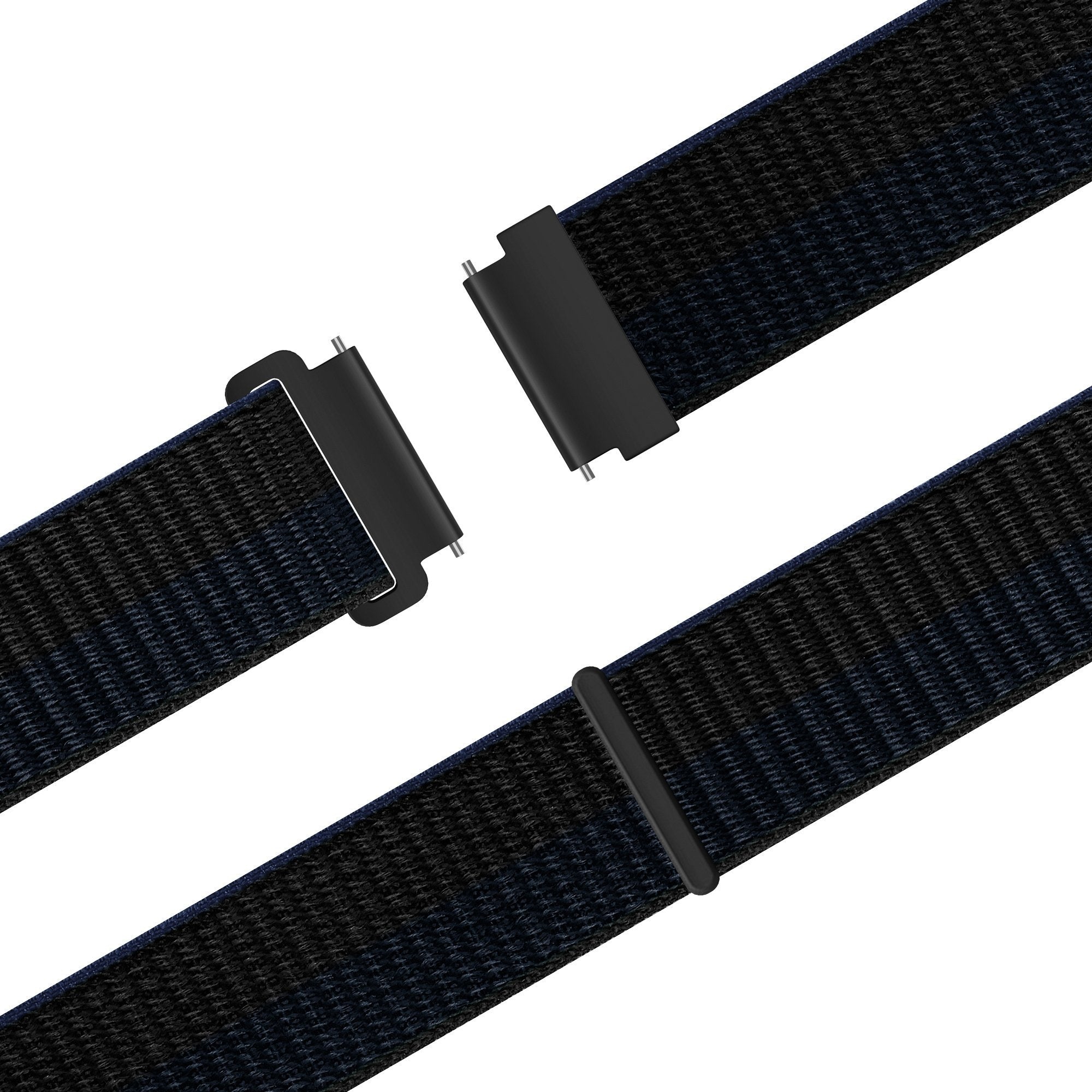 Bandz Samsung Galaxy Watch 5 Pro Nylon Strap 'Easy Fit' (Black/Blue)