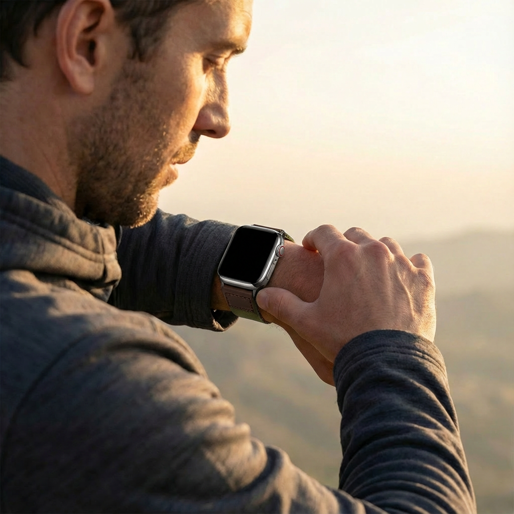 Correa lona Apple Watch (verde militar)