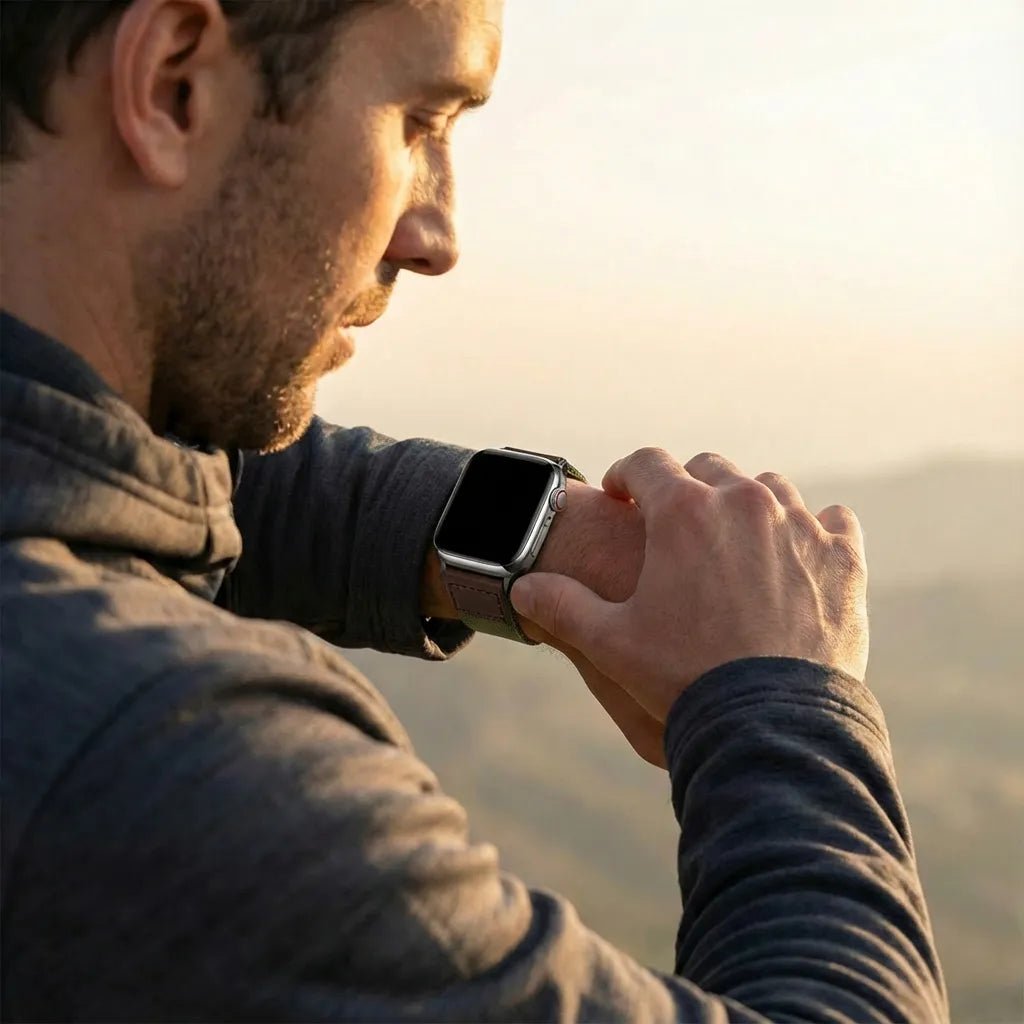 Correa lona Apple Watch (verde militar)