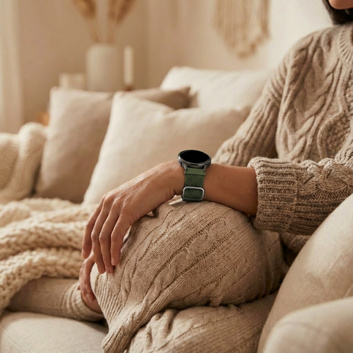 Bandz Garmin Vivoactive 4s Adjustable Braided Strap (Green)