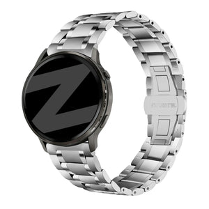 Bandz Garmin Forerunner 265s Steel Link Strap 'Deluxe' (Silver)