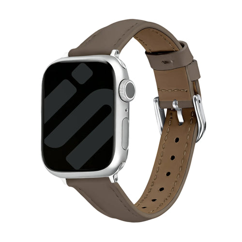 Correa cuero 'Slimfit' Apple Watch (cafe oscuro)