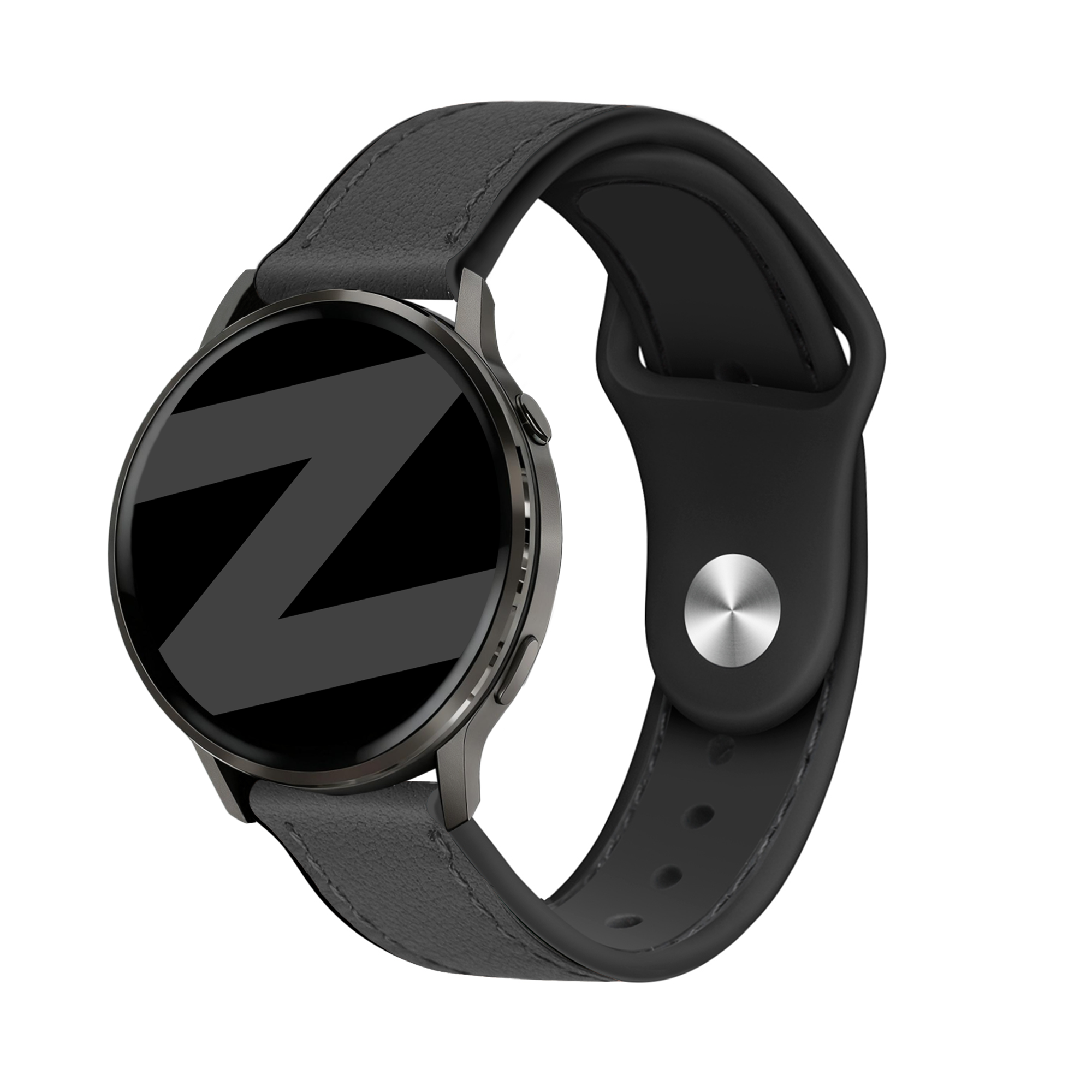 Bandz Correa cuero 'Híbrida' Garmin Venu 4 - 45mm (negro)