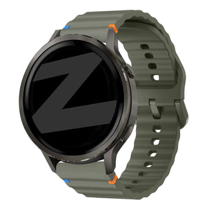 Bandz Garmin Forerunner 570 - 47mm Silicone Strap 'Wave' (Army Green)