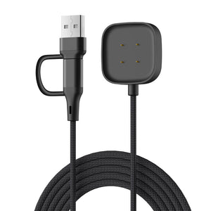 Strap-it USB-A & C 2in1 Braided Fitbit Versa 4 Charger