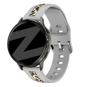 Bandz Amazfit Bip 3 Dual Leopard Strap (Light Grey)