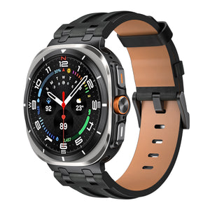 Correa cuero sólida Samsung Galaxy Watch Ultra (negro)