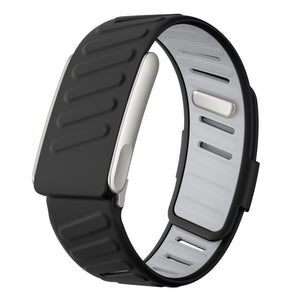 Correa deportiva compatible con Whoop MG (negro/gris)