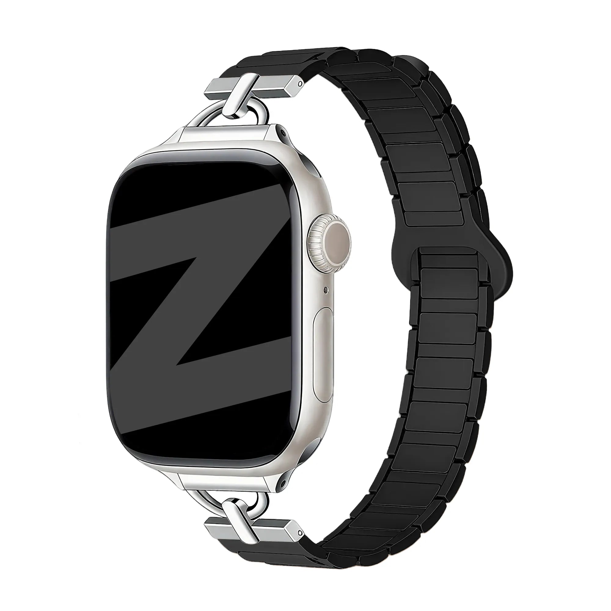 Bandz Correa silicona magnético 'fino' Apple Watch (negro)
