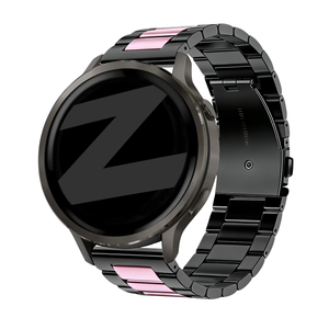Bandz Correa acero 'Classic' Garmin Venu 4 - 41mm (negro/rosa)