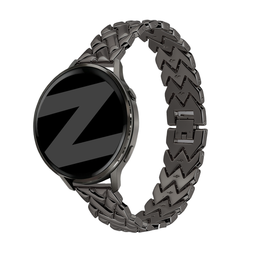 Bandz Huawei Watch GT 5 - 41mm Metal Strap 'V-Type' (Black)