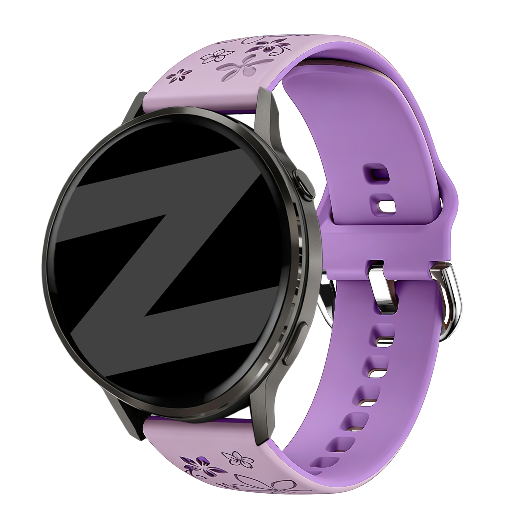 Bandz Correa silicona 'Flores' Garmin Vivomove Sport (lila/púrpura)