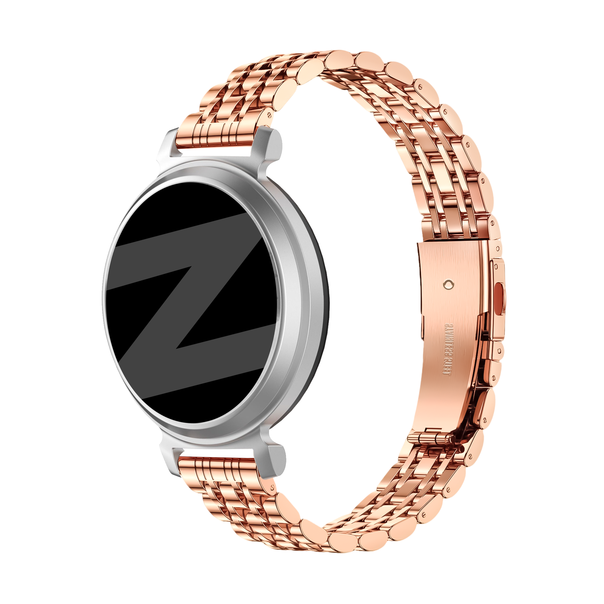 Bandz Correa acero 'Deluxe' Pebble Round 2 - 14mm (oro rosado)