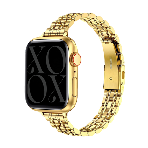 xoxo Wildhearts Correa acero 'slim' Apple Watch (dorado)